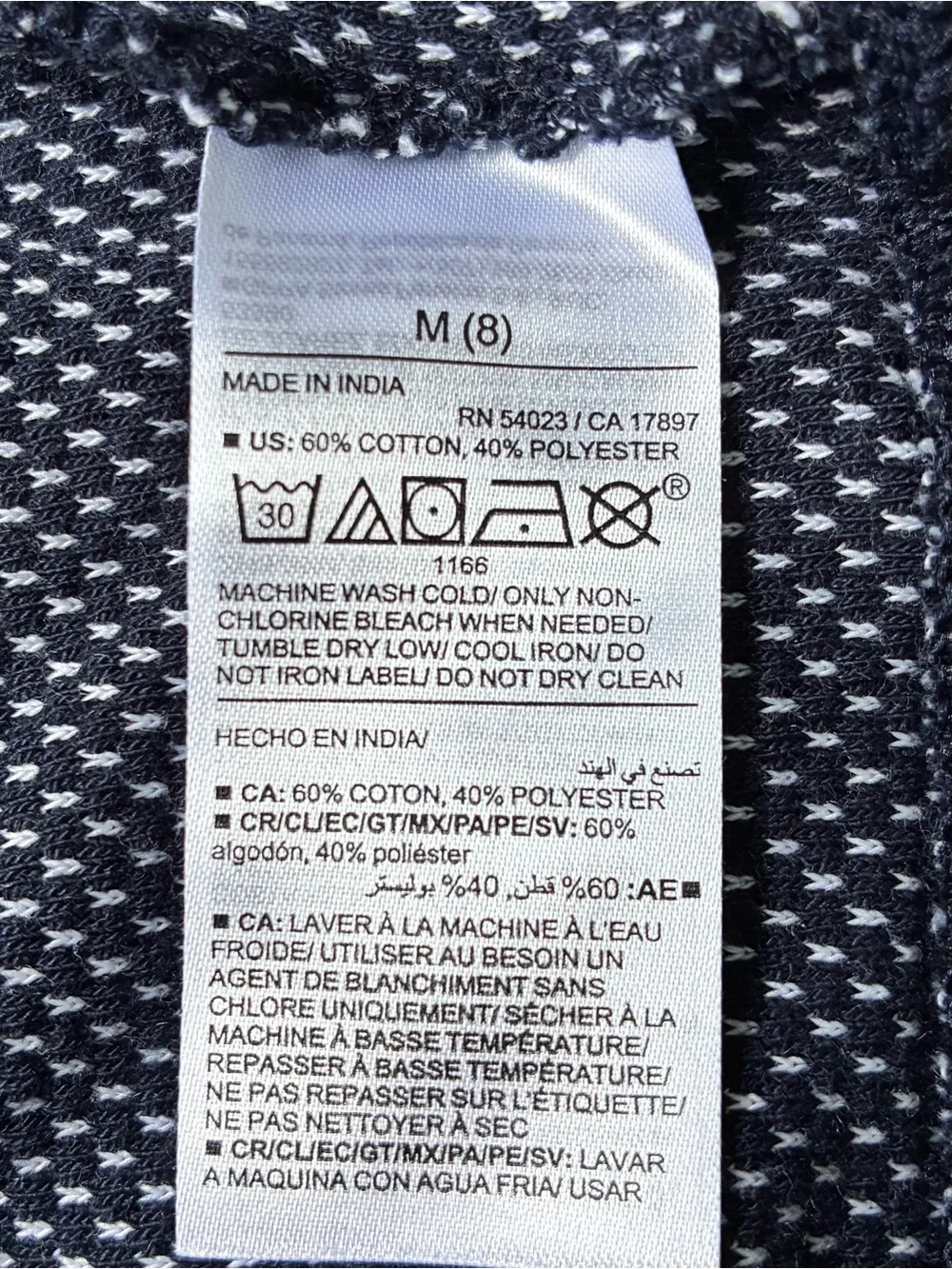 Old Navy Johnny Collar Sweater Polo (Navy/White) Size M (8)